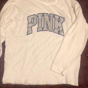 White long sleve shirt from pink